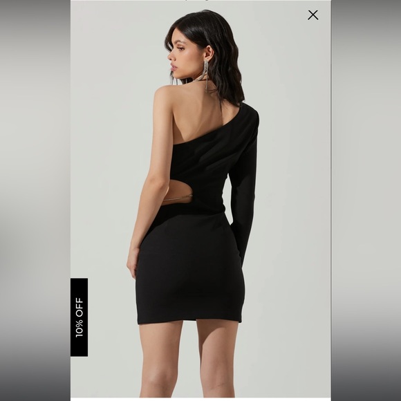 ASTR LAVINIA CUTOUT ONE SHOULDER MINI DRESS SZ.M - Picture 2 of 9
